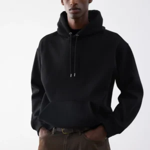 premium black oversized hoodie